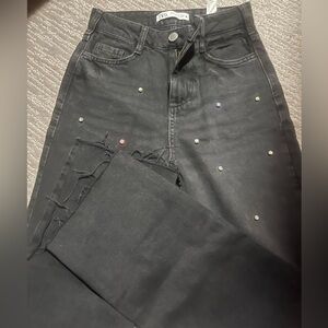 Zara Black Women's  Jeans with Studs